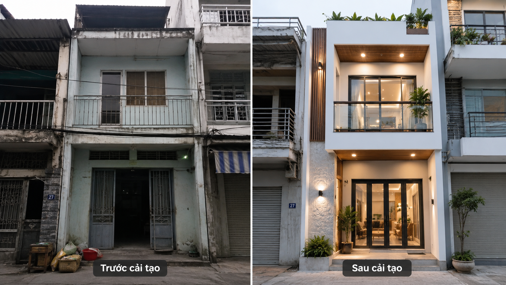 Cải tạo nhà 40m² đẹp, tiện nghi: Giải pháp tối ưu không gian cho nhà phố diện tích nhỏ